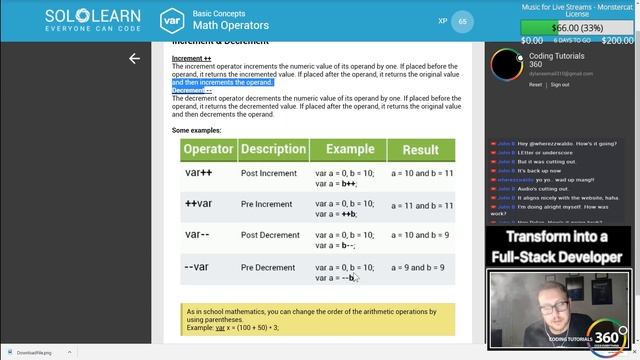 Learn JavaScript With SoloLearn: Basic Concepts