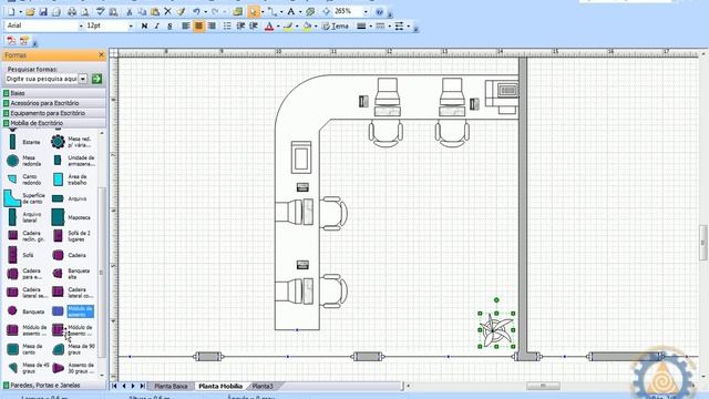 MS VISIO Aula 2/2 - Como criar uma PLANTA BAIXA de Layout de Escritório www.professorramos.com смотреть онлайн
