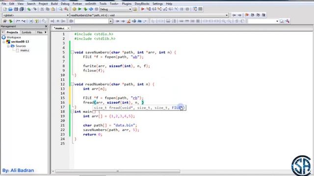 C Programming: File Handling || saveNumbers, readNumbers Binary - Must Watch - English смотреть онлайн