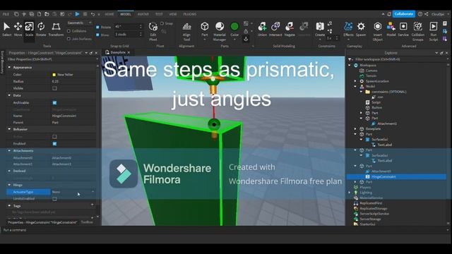 HOW TO USE SERVO IN CONSTRAINTS -- ROBLOX STUDIO PHYSICS