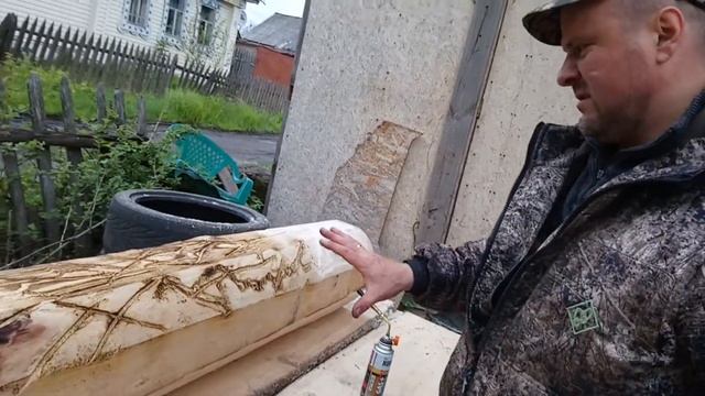 Состаривание дерева, эффект температуры, покраска морилкой смотреть онлайн