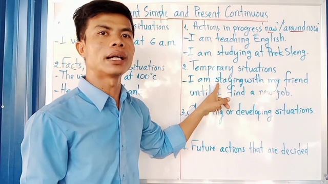 Present Simple Vs Present Continuous, 4 main points to remember смотреть онлайн