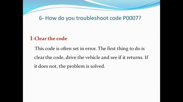 p0007 trouble code : Fuel shut -off valve -circuit high causes and troubleshooting смотреть онлайн