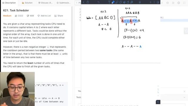 Leetcode Task Scheduler - Intuition Explanation and Solution смотреть онлайн