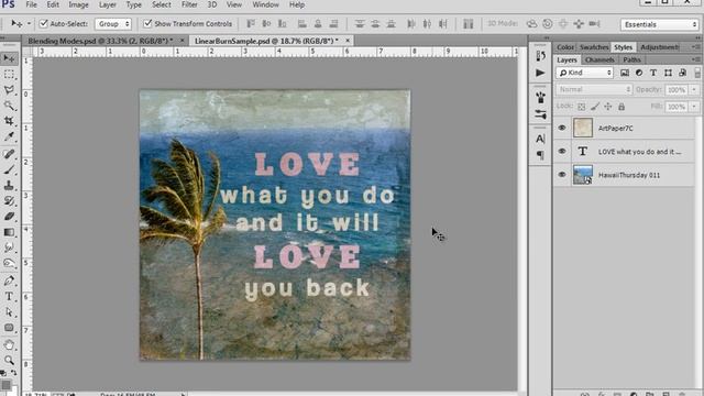 Linear Burn Blending Mode Tutorial смотреть онлайн