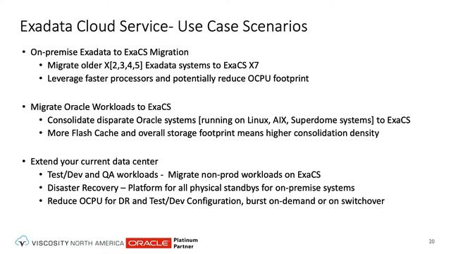 Like your Exadata? You'll Love it in the Cloud - Viscosity Webinar Series смотреть онлайн