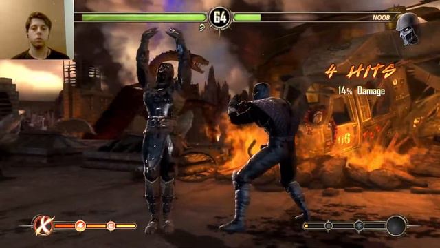 Mortal Kombat 9 - Noob no VERY HARD Sem Perder Round смотреть онлайн