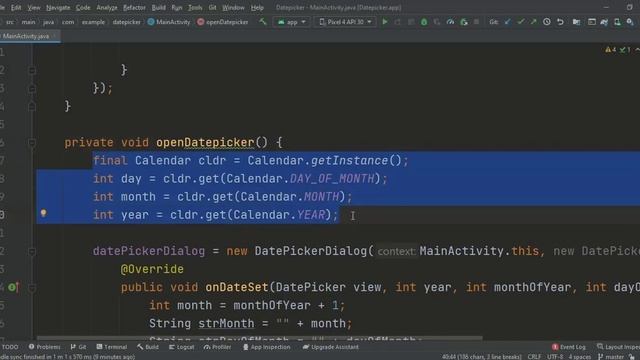 ANDROID - DATEPICKER TUTORIAL IN JAVA | WITH "0" PREFIX DATES AND MONTHS LIKE "01", "02" ETC. смотреть онлайн