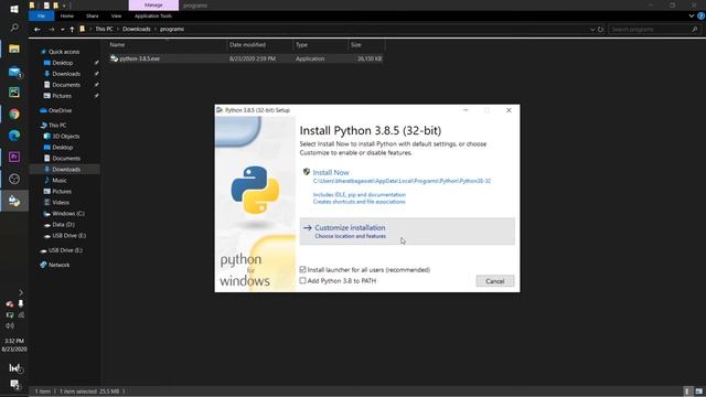 Python latest version 2020 (3.8.5) installation guide. смотреть онлайн