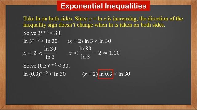 9709 P3 - 5.5 Solve Exponential Equations and Inequalities