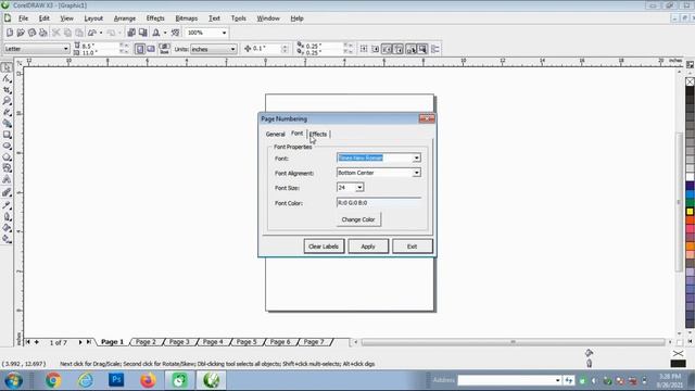 how to set page numbering in CorelDRAW कोरल ड्रा में पेज नंबर कैसे लगाएं смотреть онлайн