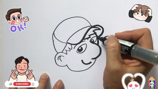 How To Draw a Cute Brother | рисунок брата для детей смотреть онлайн