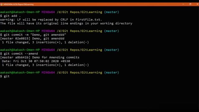 20. Basics - Amend - Modifying commits смотреть онлайн