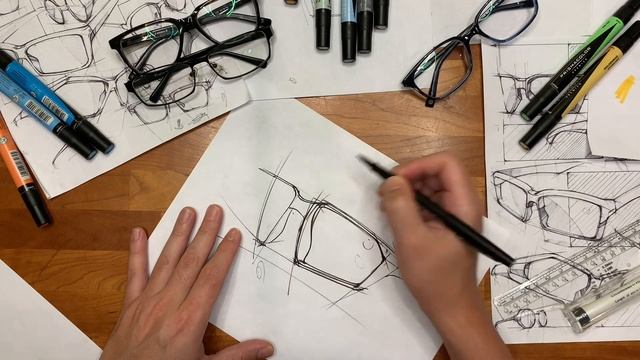 How to sketch product design - sunglasses. смотреть онлайн