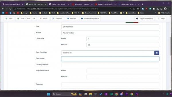 Using Joomla's Schema.org System Plugin