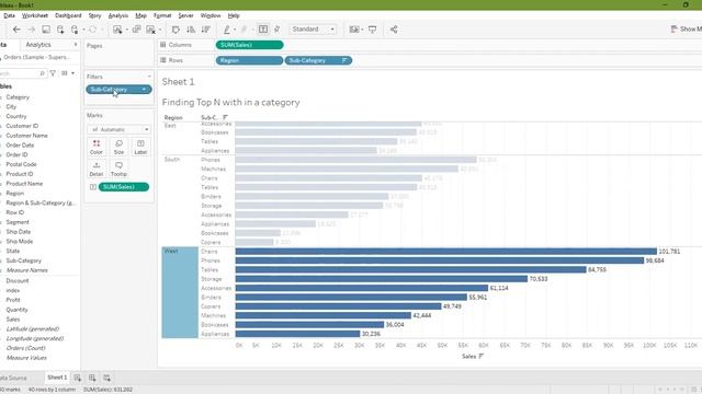 Tableau Finding Top N within nested Categories смотреть онлайн