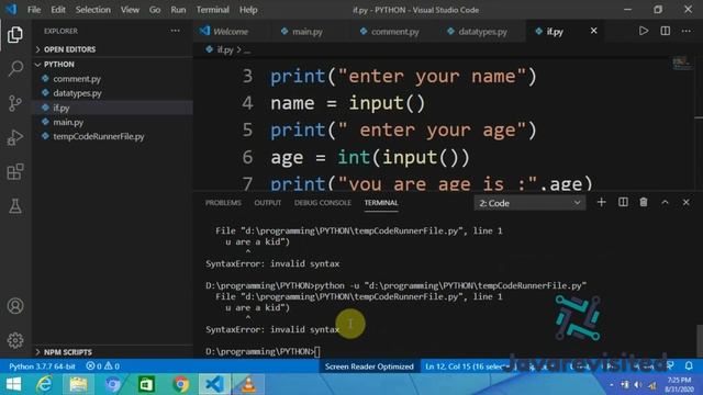 Learn Python in One Video in 1-hour - Python Crash Course for Beginners ? смотреть онлайн