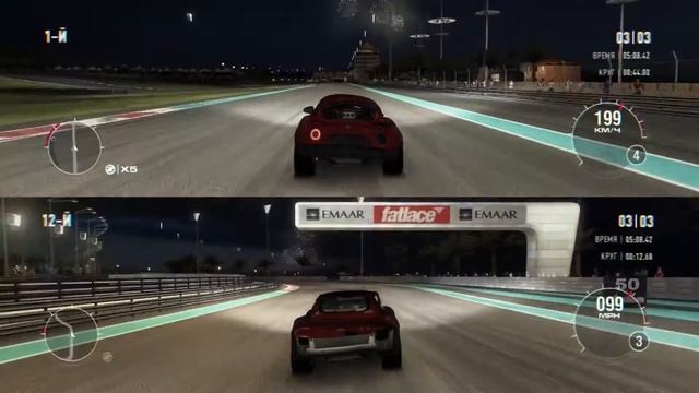 Играю с другом в Grid 2 на одном экране ! смотреть онлайн