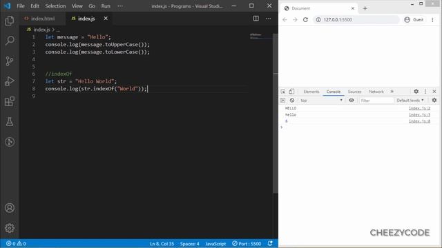 String Immutability & String Methods in JavaScript With Examples | CheezyCode (Hindi) #7 смотреть онлайн