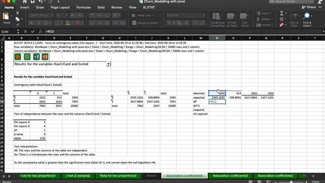 Chi squared test using XLSTAT with customer churn data | Business Analytics смотреть онлайн
