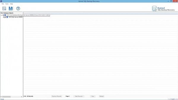 Restore SQL Database files from Backup files using Kernel for SQL Backup Recovery