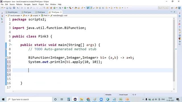 BiFunction FI with Example || BiFunction || Java 8 features for Beginners смотреть онлайн