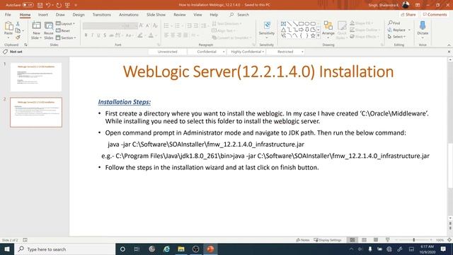 How to Install WebLogic Server 12c(12.2.1.4.0) on Windows 10 смотреть онлайн