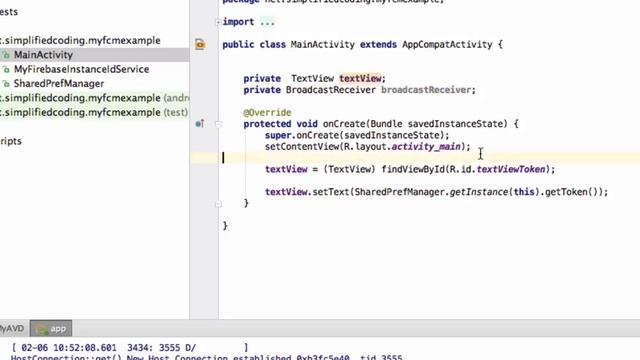 Firebase Cloud Messaging for Android Tutorial - Sending Token Broadcast #3 смотреть онлайн