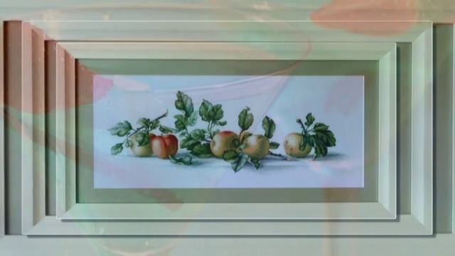 Вышивка крестиком. Этюд с клубникой и Яблоки. Работа Лидии Стадник (Софич) смотреть онлайн