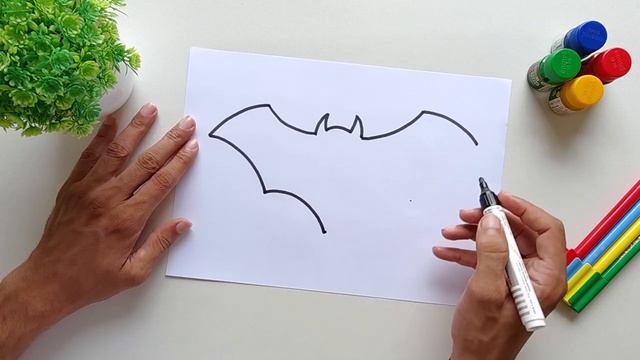 Halloween Bat | Halloween Bat Drawing Easy смотреть онлайн