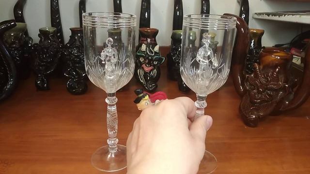 Чёртофилия и черепомания. Выпуск 262. Хрустальные бакалы с чёртиком и русалкой. #коллекция #хрустал смотреть онлайн