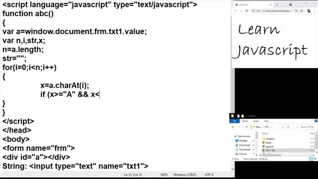 Learn Javascript: Working with Strings - Swap case - Looping смотреть онлайн