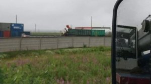 Автокран Ульяновец 25т упал на вагон. Часть рабочего дня на автокране Галичанин КС 65713-1