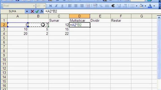 Sumar, multiplicar, dividir y restar en excel смотреть онлайн
