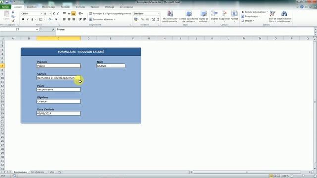 EXCEL - CRÉER UN FORMULAIRE DE SAISIE SANS USERFORM смотреть онлайн