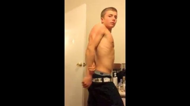 16 Year Old 6 Pack Abs, Chest, Biceps, Triceps And Lats Flexing