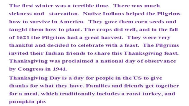 Урок 136. Thanksgiving Day.