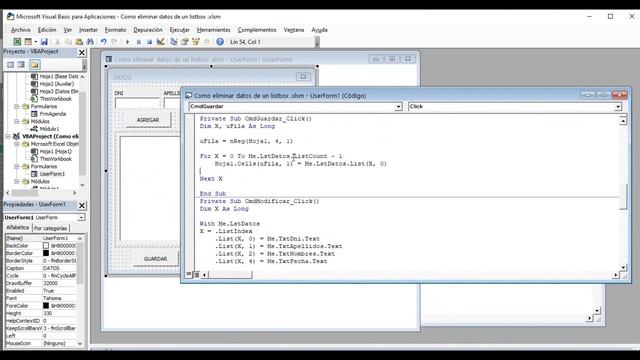 Como Guardar los Datos de un Listbox a una Hoja de Excel смотреть онлайн
