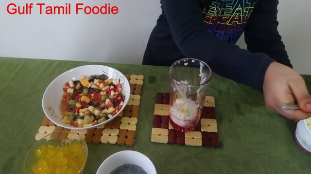 Royal Falooda Recipe Prepared by My Daughter | Falooda Recipe in Tamil | Fruit Falooda in Tamil смотреть онлайн