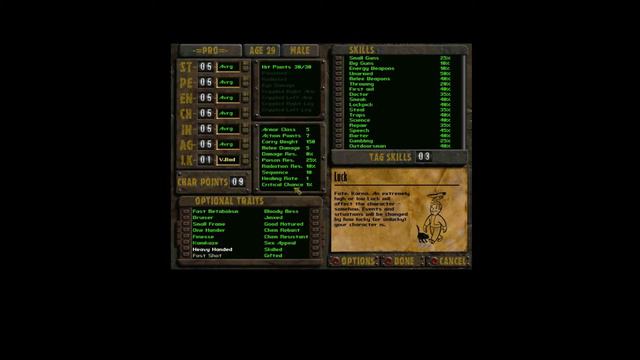 GAMEPLAY Fallout 2 - tworzenie postaci #1 смотреть онлайн
