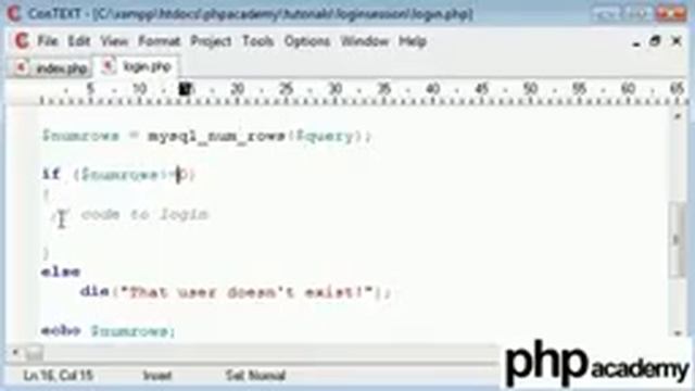 PHP Tutorials Register & Login User login (Part 2) смотреть онлайн