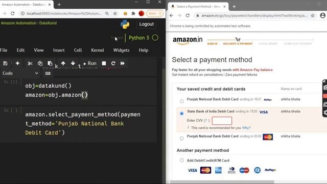 Amazon Auto Checkout Bot | Select Payment Method - Python, DataKund смотреть онлайн