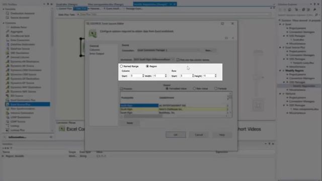 Dynamically Modify Excel Source Region - Excel SQL Server integration - COZYROC SSIS+ Suite смотреть онлайн