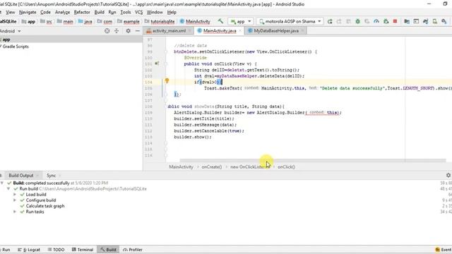 Tutorial 32: Delete data from SQLite database in Android(Part-2) смотреть онлайн