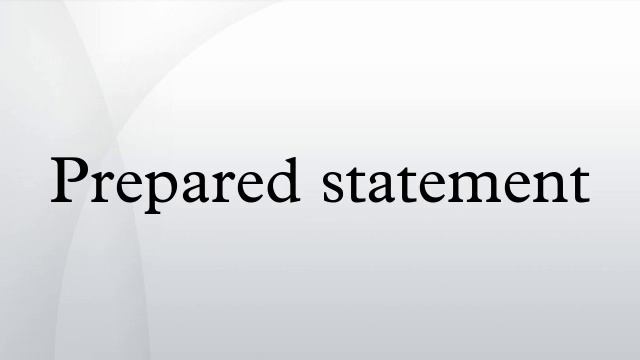 Prepared statement смотреть онлайн