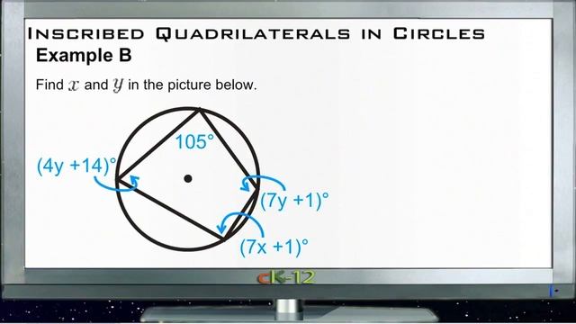 Inscribed Quadrilaterals in Circles: Examples (Basic Geometry Concepts) смотреть онлайн