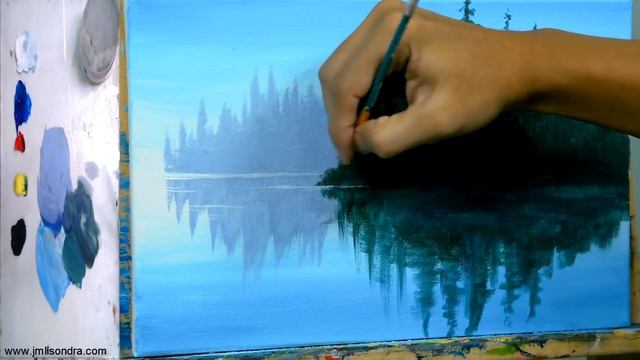 How to Paint Water Reflections Easy in Acrylics смотреть онлайн
