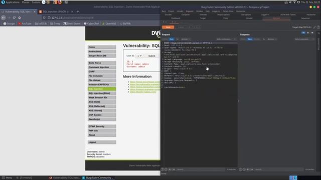 Tutorial DVWA SQL Injection low, medium, high смотреть онлайн