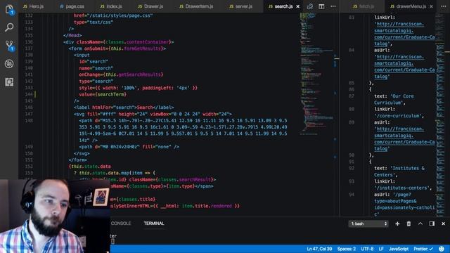 Live Search with React and the WordPress API Part 3 (P5D41) - Live Coding with Jesse смотреть онлайн