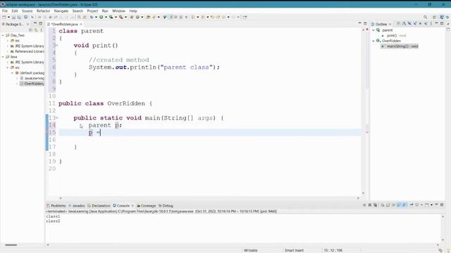 #1 SimplyCode - Run-Time Polymorphism in Java (Over Ridden Programming) смотреть онлайн
